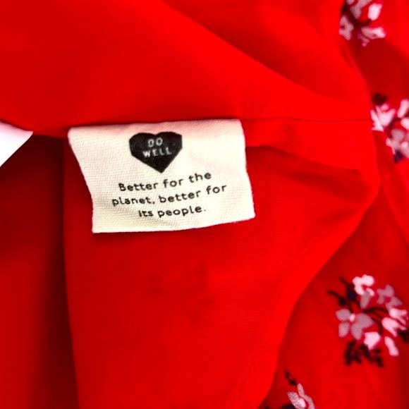 Madewell ‘Little Lillies’ Silk Ruffle-Sleeve Button-Front Dress - Picture 11 of 13